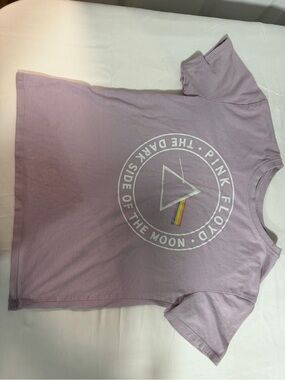 Pink Floyd Lavender Graphic Tee with Rainbow Prism
